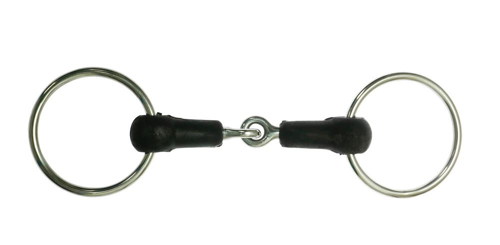 Korsteel Hard Rubber Jointed Loose Ring Snaffle Bit