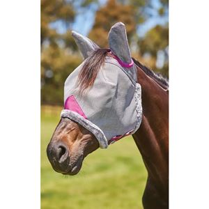 Weatherbeta Comfitec Deluxe Durable Mesh Mask with Ears (Grey/Purple)