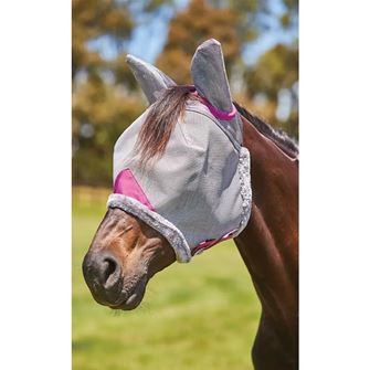 Weatherbeta Comfitec Deluxe Durable Mesh Mask with Ears (Grey/Purple)