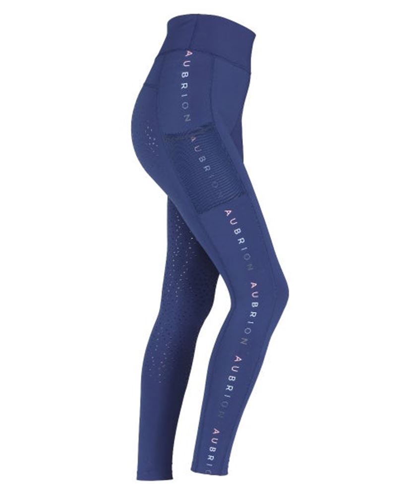 Shires Aubrion Brook Logo Riding Tights