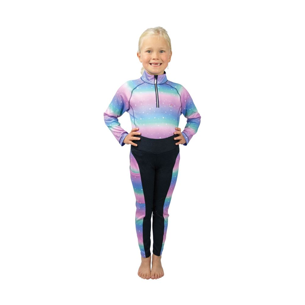 Dazzling Night Riding Tights by Little Rider - Child (Navy/Prismatic)