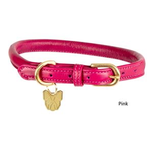 Shires Digby & Fox Rolled Leather Dog Collar (L - XXL)