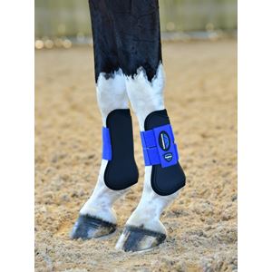 Weatherbeeta Tough-Tec Prime Open Front Boots (Black/Cobalt)