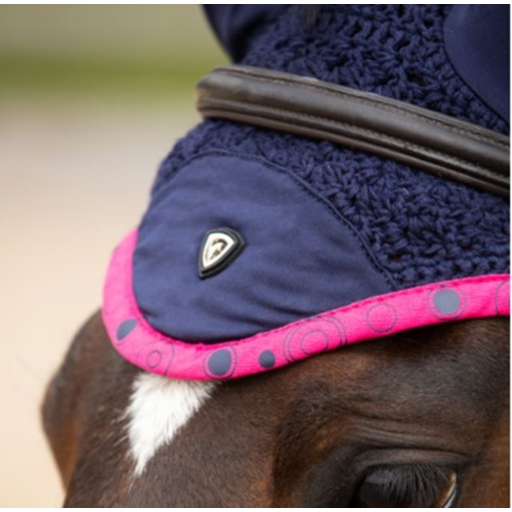 Hy Equestrian DynaMizs Ecliptic Fly Veil (Navy/Magenta)