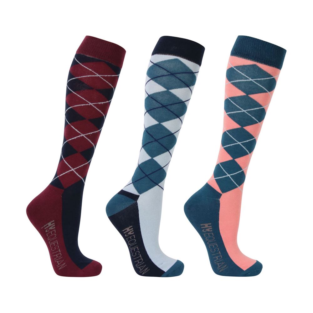 Hy Equestrian Synergy Argyle Socks (Pack of 3)