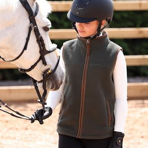 Shires Aubrion Core Fleece Gilet - Young Rider (Green)