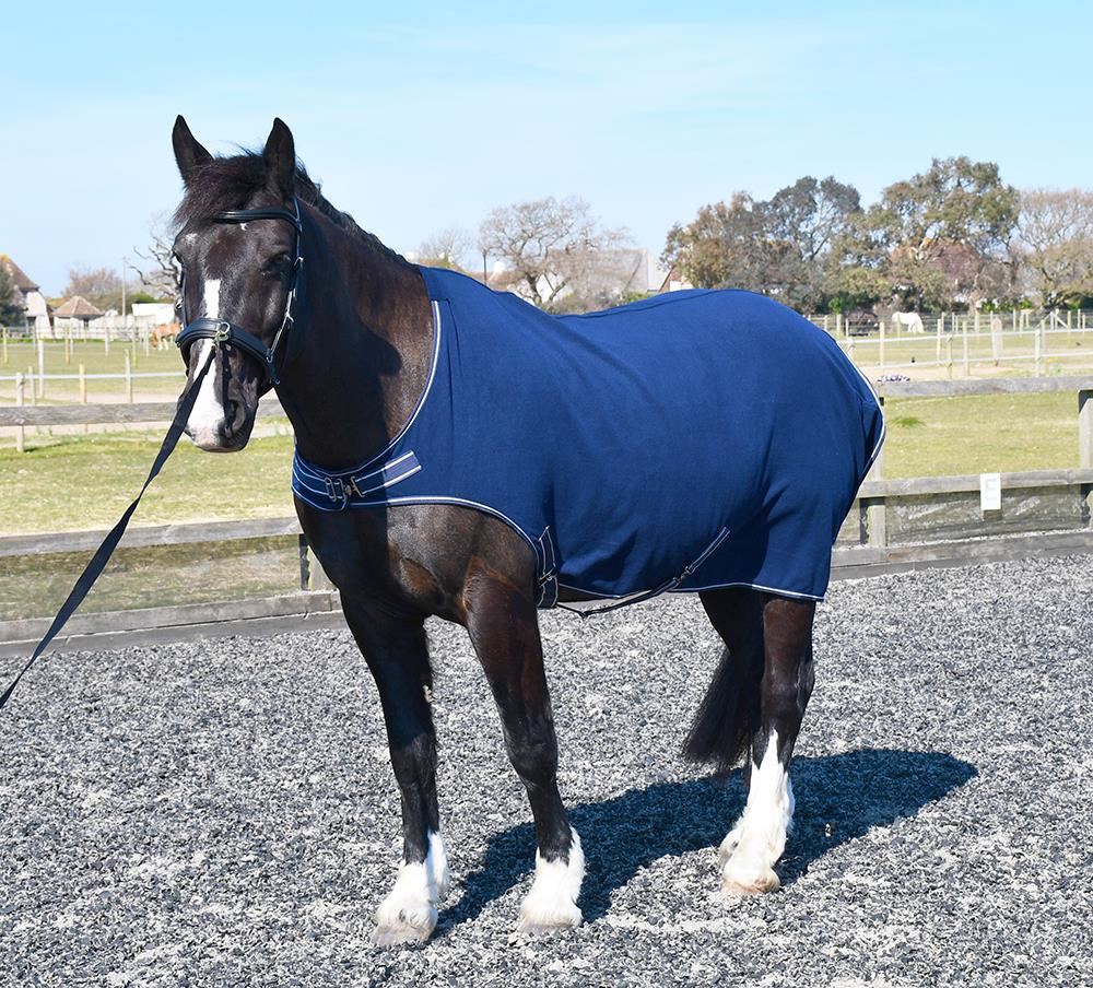 Rhinegold Fleece Horsewalker/Lunge Rug (Navy)