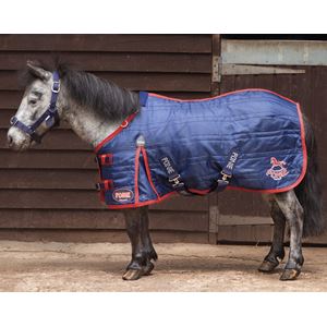 Gallop PONIE 200g Stable Rug (Navy with Red bindings)