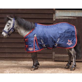 Gallop PONIE 200g Stable Rug (Navy with Red bindings)