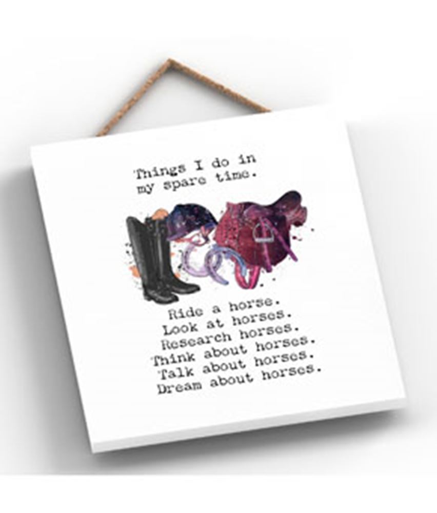 Medium Off Square Plaque - Spare Time