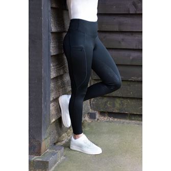 Hy Equestrian OsloPro Softshell Riding Tights (Black)