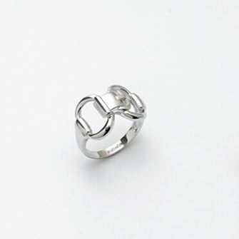 Falabella Sterling Silver Double Snaffle Ring 