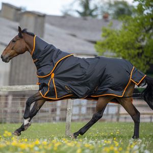 Gallop Trojan Dual 100 Turnout Rug & Neck Set (Black/Orange)