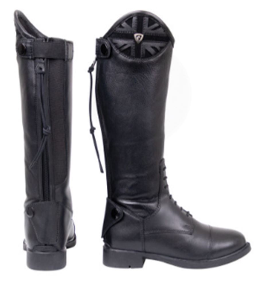 Hy Equestrian Union Jack Riding Boots (Black)