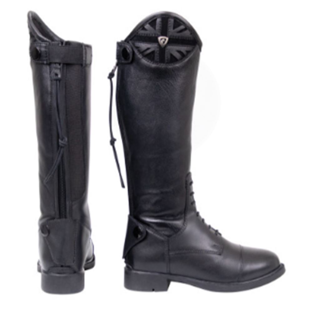 Hy Equestrian Union Jack Riding Boots (Black)