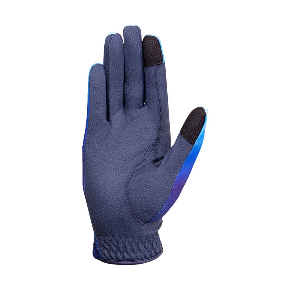Hy Equestrian Ombre Riding Gloves - Adult (Navy/Ocean)
