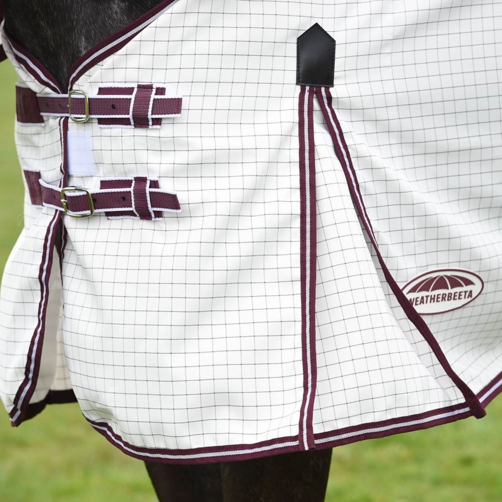 Weatherbeeta Hybrid Seasons Combo Neck Summer Sheet (White/Maroon)