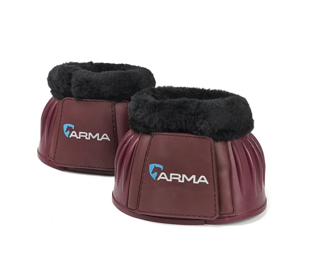 Shires ARMA Fleece Topped Over Reach Boot (Black Cherry)