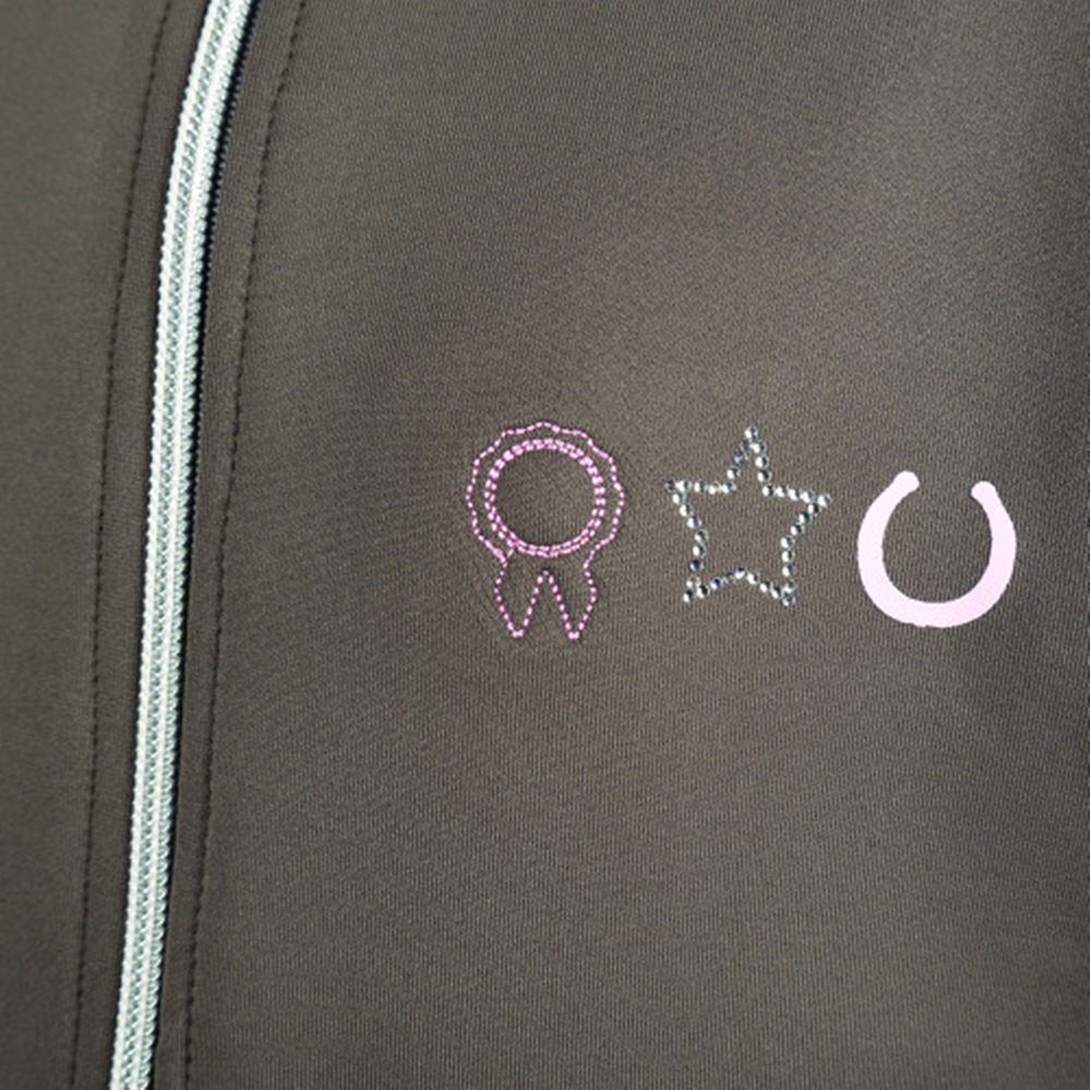Lucky Pony Zip Jacket by Little Rider (Grey/Pink)