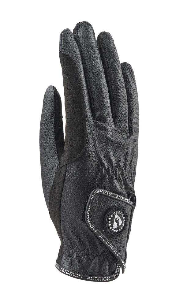 Shires Aubrion Aachen FlexFit Adults Riding Gloves (Black)