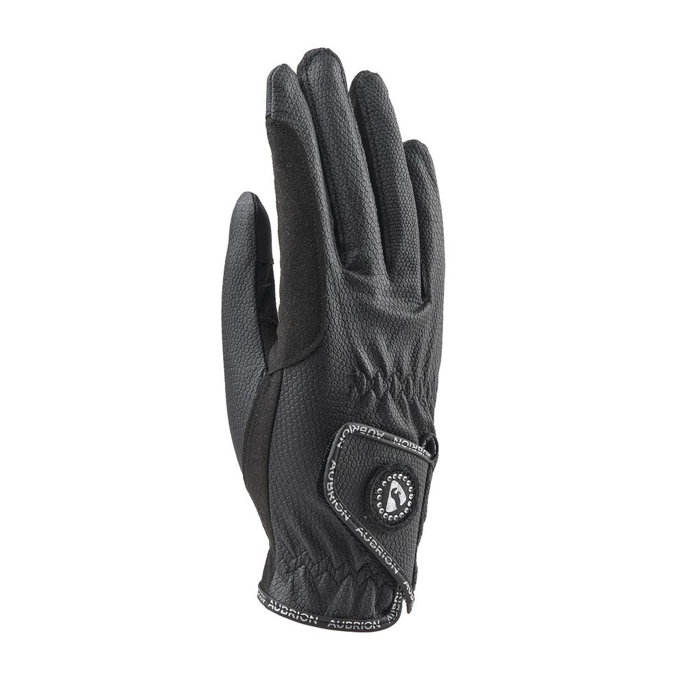 Shires Aubrion Aachen FlexFit Adults Riding Gloves (Black)