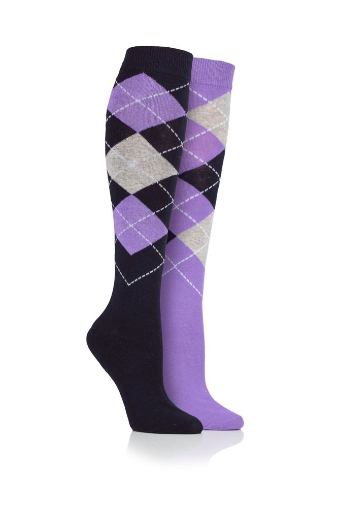 Storm Bloc Ripon Ladies Argyle Twin Pack Socks