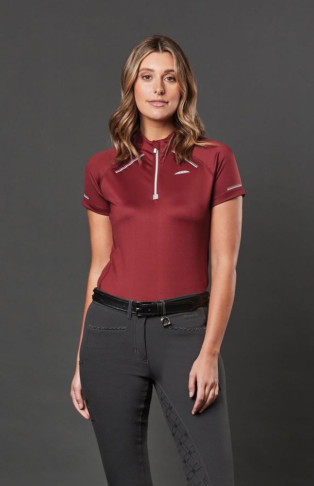 Weatherbeeta Victoria Premium Short Sleeve Top (Maroon)
