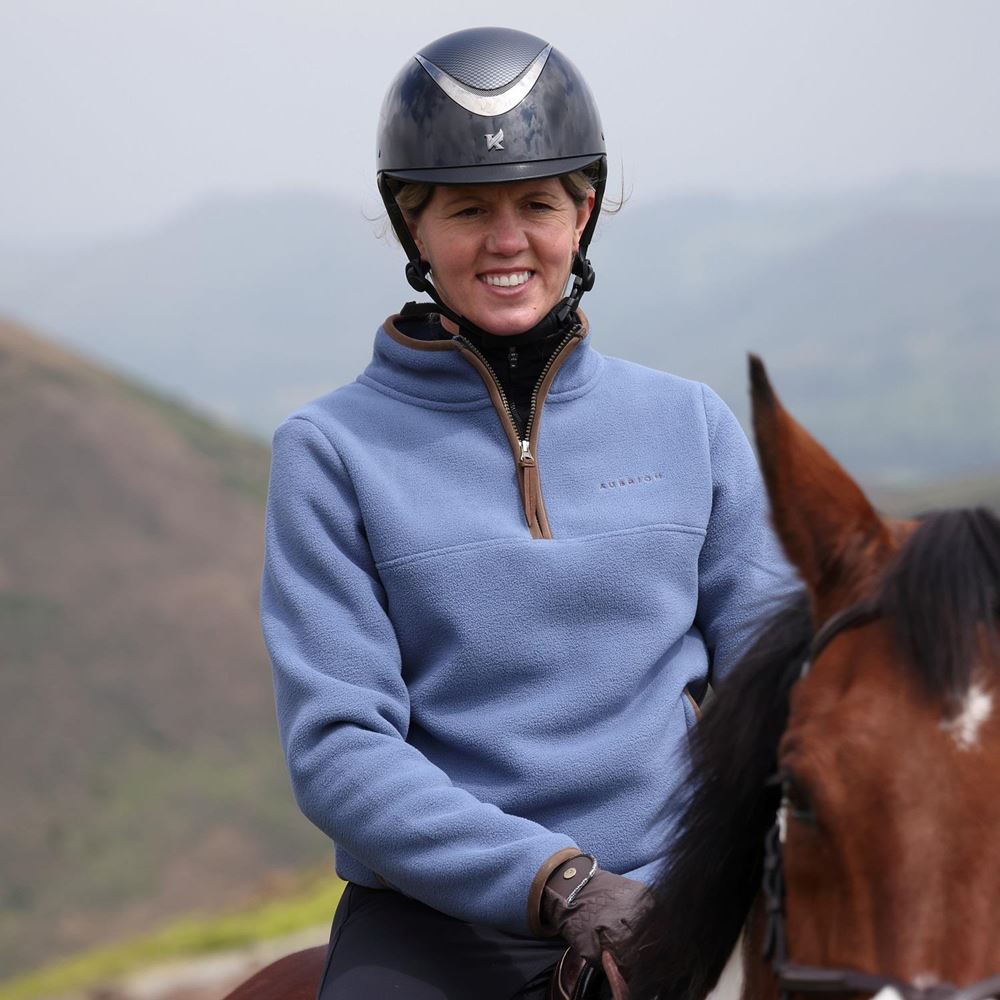 Shires Aubrion Core Ladies Half Zip Fleece (Blue)