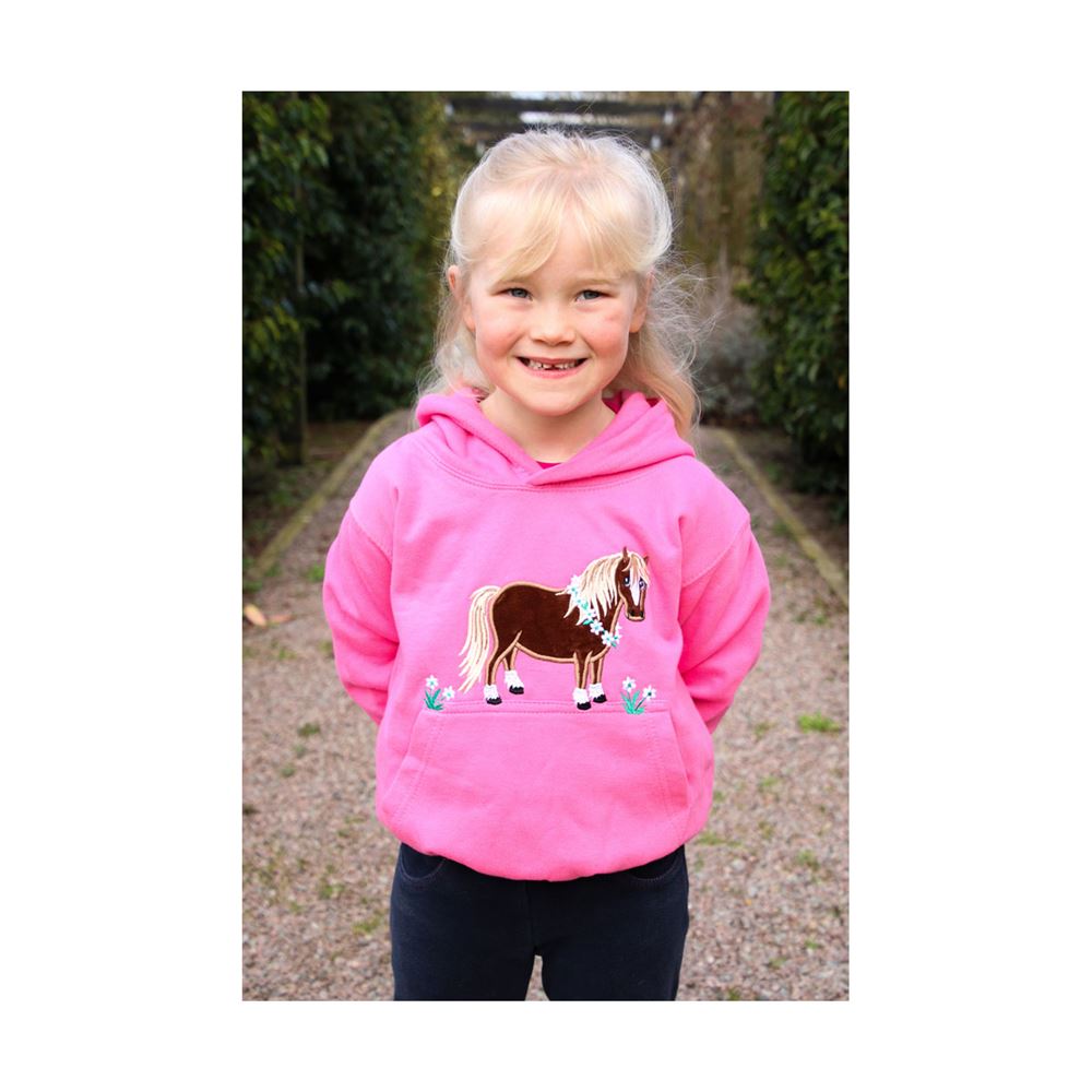 British Country Collection Flora Pony Hoodie - Child (Candy Pink)