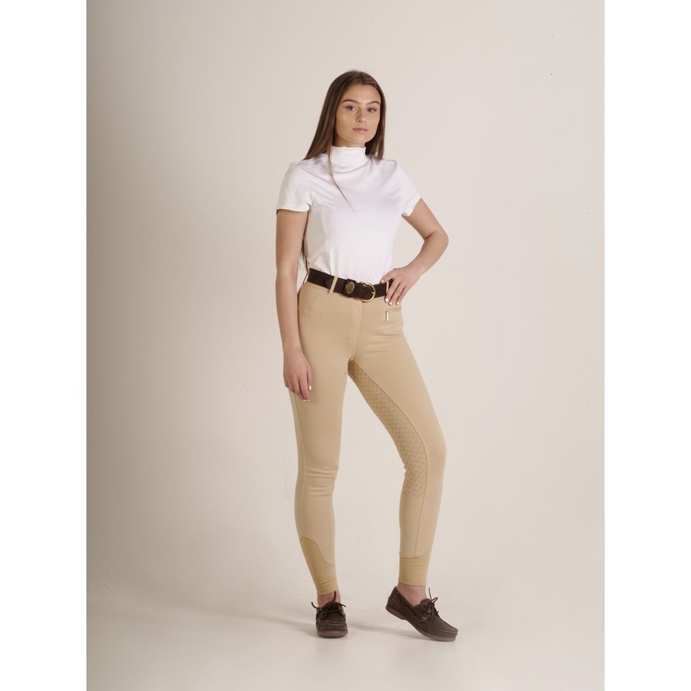 Gallop Ladies Full Silicone Seat Breeches (Beige)
