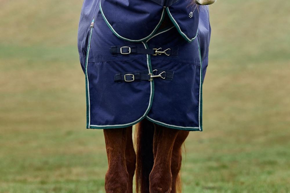 Weatherbeeta Comfitec Plus Dynamic Turnout Detach-A-Neck - 100g (Navy/Forest Green)