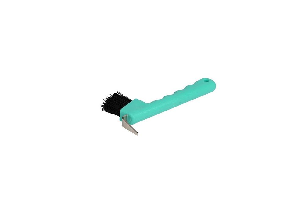 Roma Brights Hoof Pick with Brush (Turquoise)