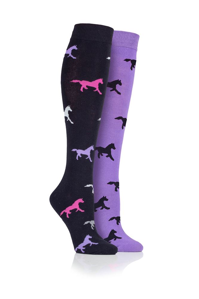 Storm Bloc Goodwood Ladies Horse Socks Twin Pack