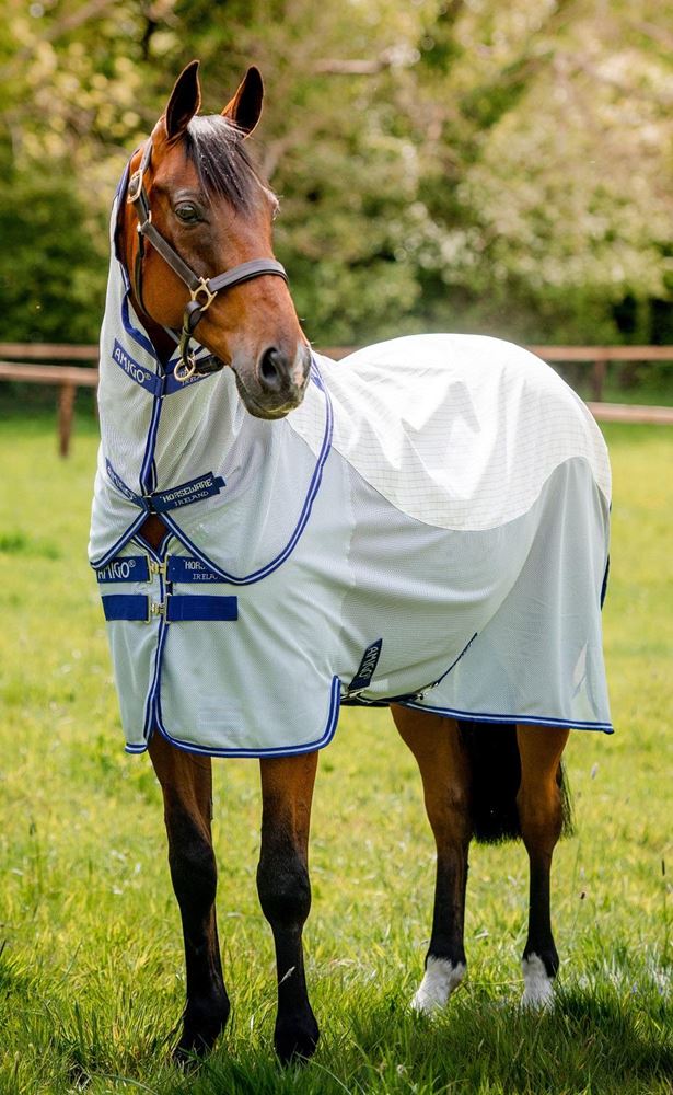 Horseware Amigo Airflow (Navy Check/Altanic Blue & Ivory)