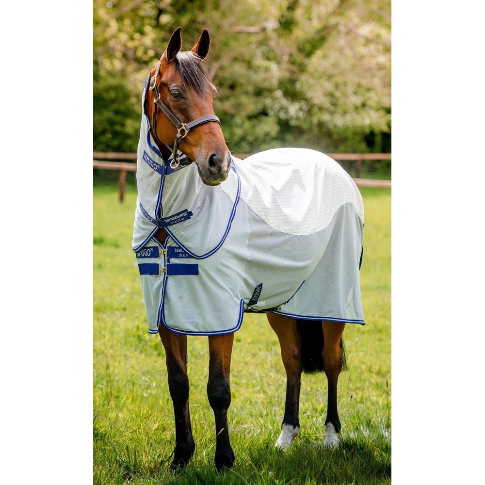 Horseware Amigo Airflow (Navy Check/Altanic Blue & Ivory)