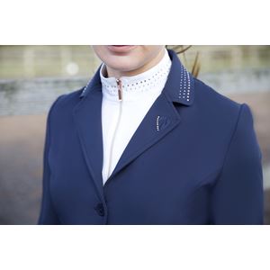 Hy Equestrian Roka Royal Show Jacket (Navy with Rose Gold Diamantes)