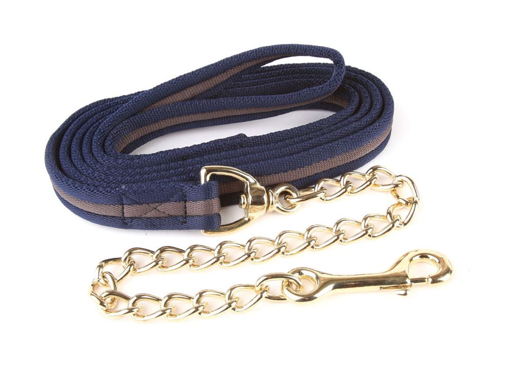 Hy Soft Webbing Lead Rein With Chain