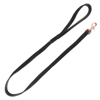 Benji & Flo Noble Suede Dog Lead (Navy/Rose Gold)