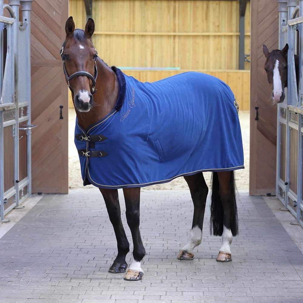 Shires Deluxe Fleece Show Rug (Navy)