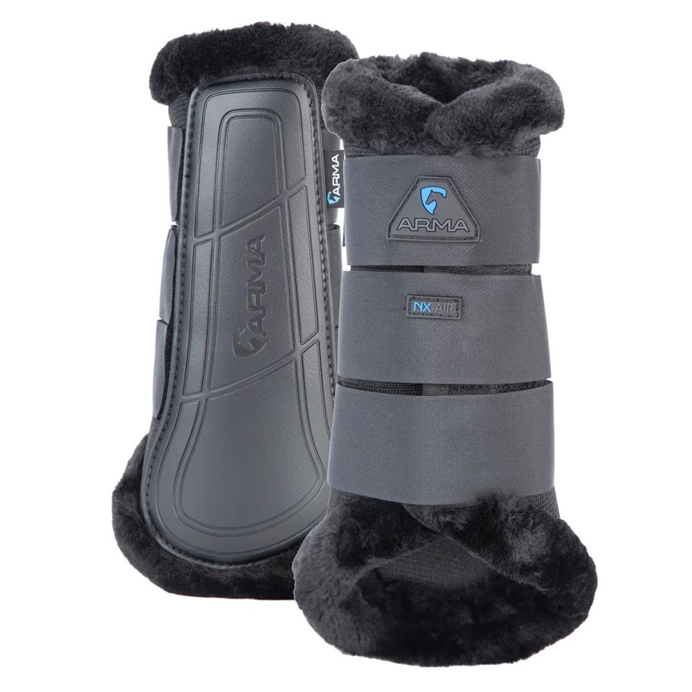 Shires Arma NX-AIR SupaFleece Brushing Boots (Black)