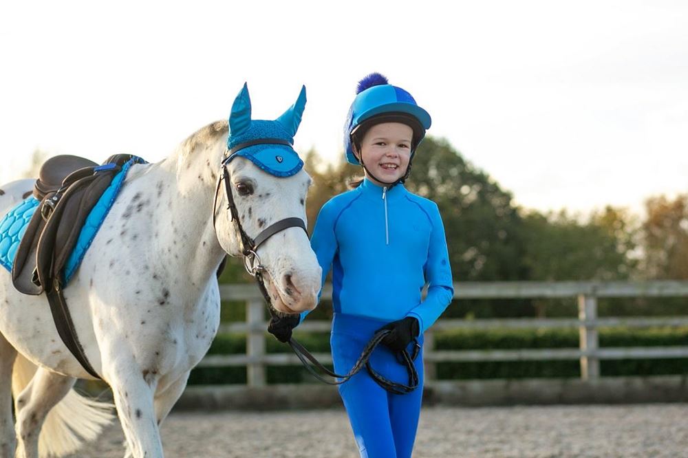 Hy Equestrian DynaMizs Ecliptic Fly Veil (Cobalt/Ocean)