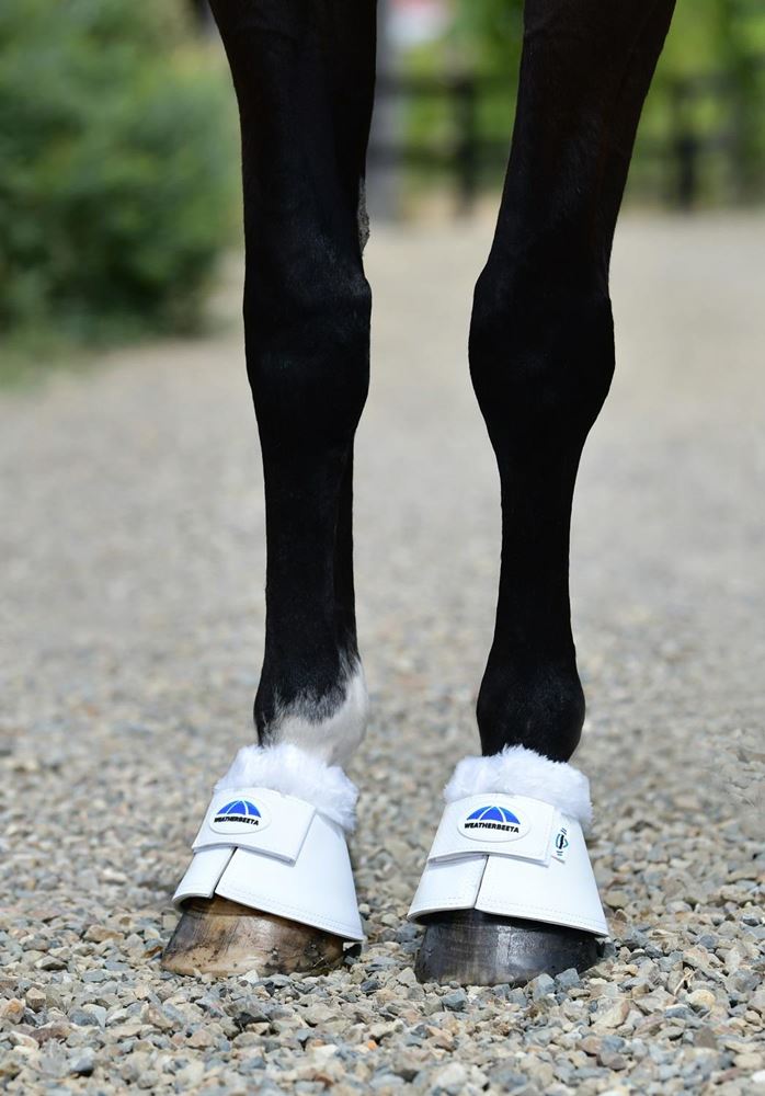 Weatherbeeta Tough-Tec Fleece Trim Bell Boot (White)