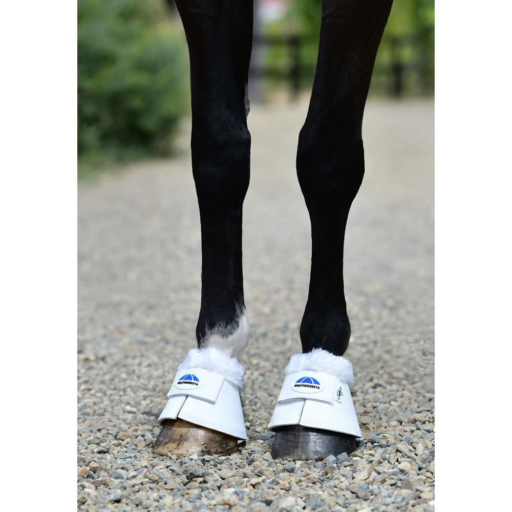 Weatherbeeta Tough-Tec Fleece Trim Bell Boot (White)