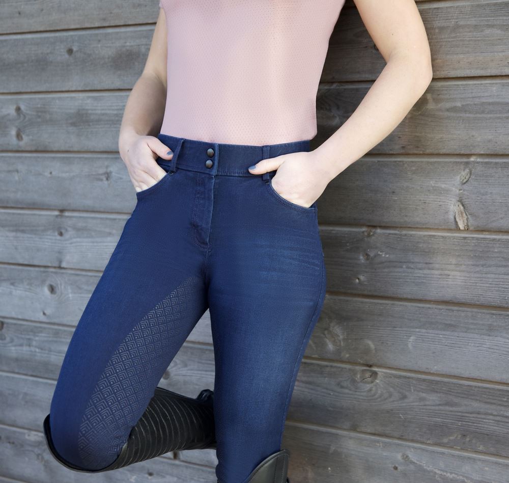 Hy Equestrian Elevate Denim Breeches (Dark Blue)
