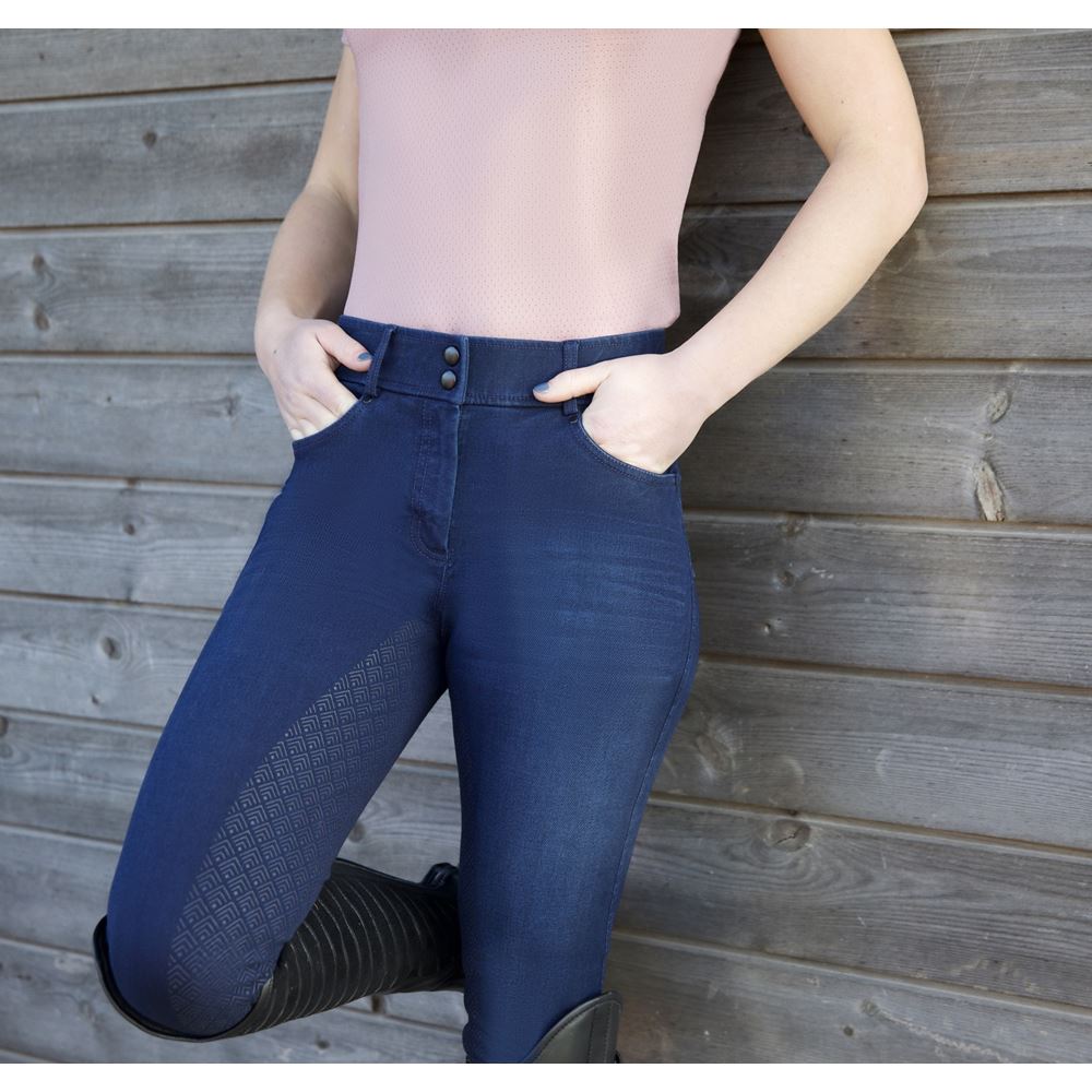 Hy Equestrian Elevate Denim Breeches (Dark Blue)
