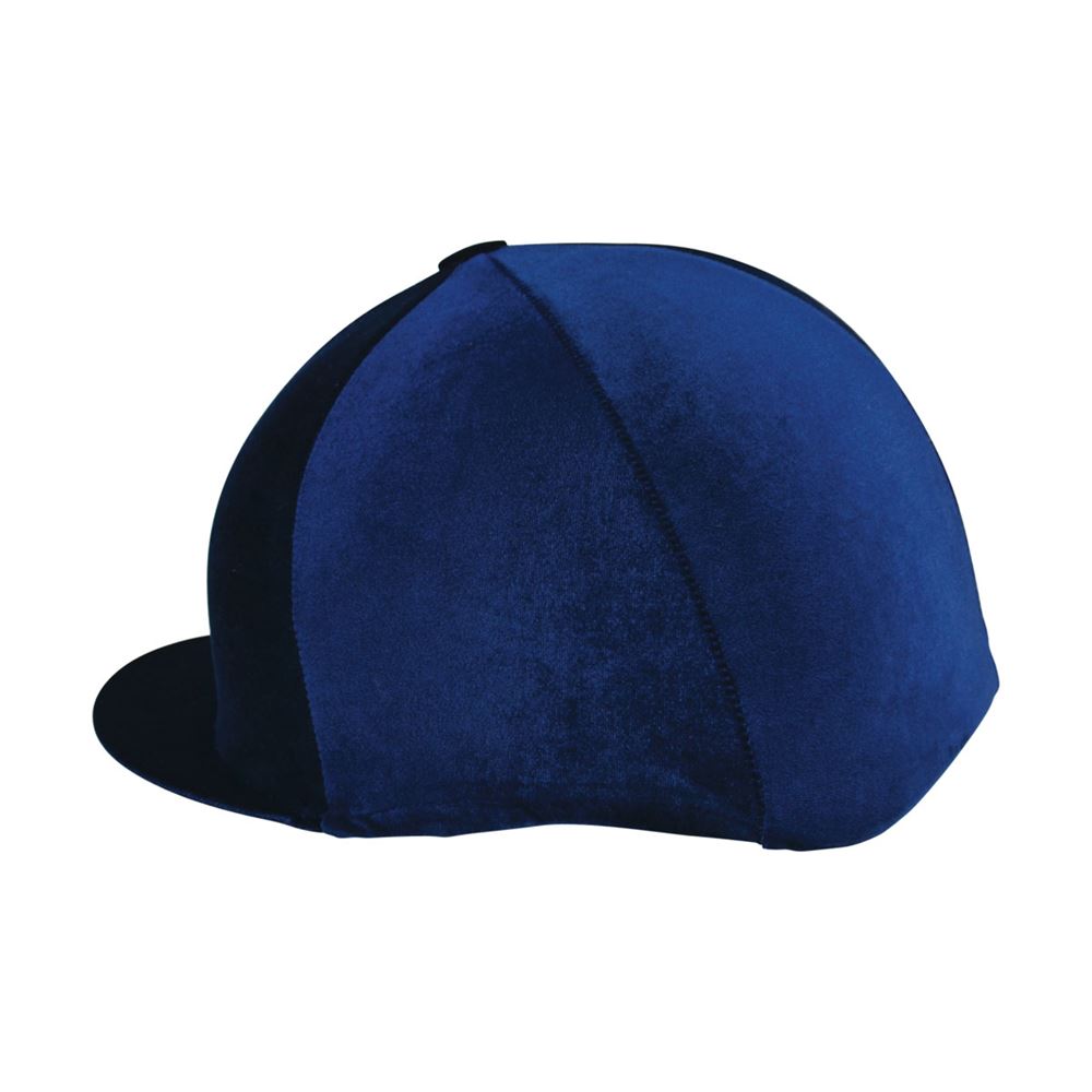 Hy Equestrian Velour Soft Velvet Hat Cover (Navy)