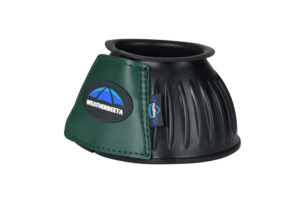Weatherbeeta Tough-Tec Prime Rubber Bell Boots (Black/Forest Green)