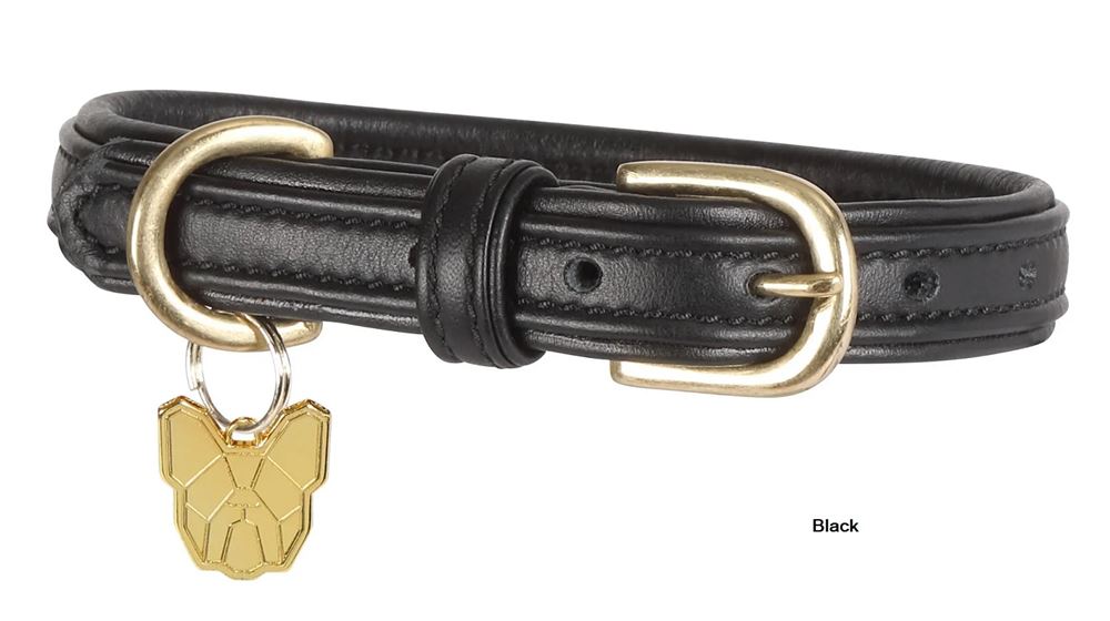 Shires Digby & Fox Padded Leather Dog Collar (XXXS - XXS)
