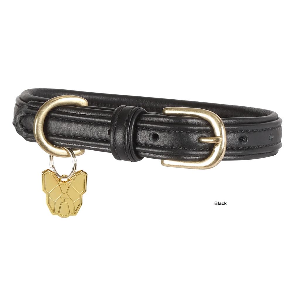 Shires Digby & Fox Padded Leather Dog Collar (XXXS - XXS)