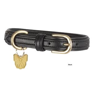 Shires Digby & Fox Padded Leather Dog Collar (XXXS - XXS)